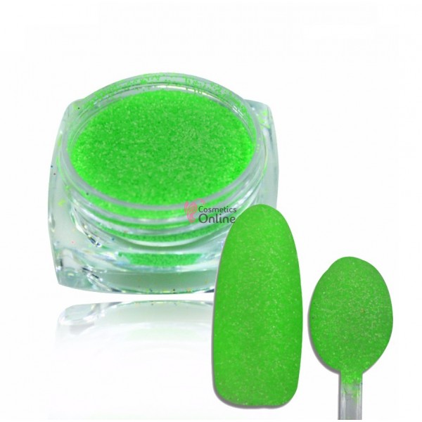 Glitter pentru unghii 3gr, GN10 Green Mat Neon